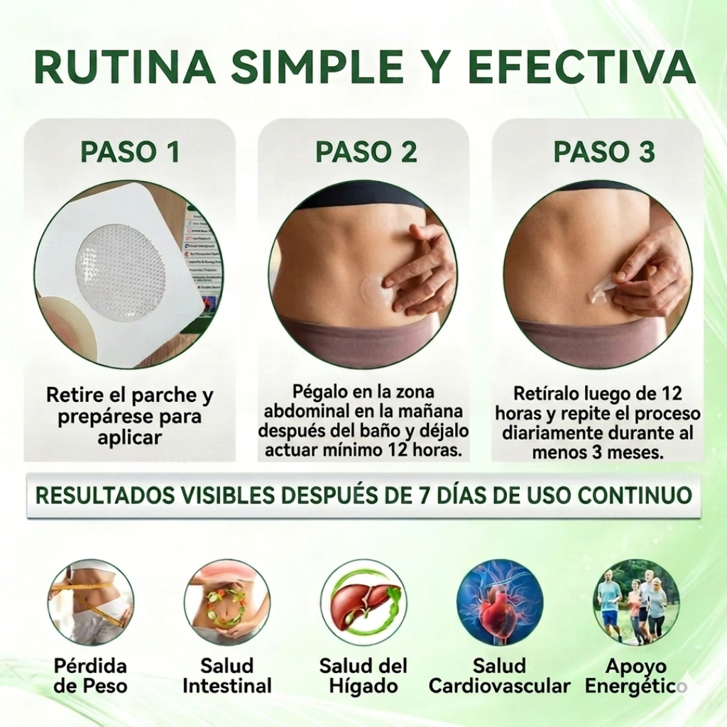 Slimoly™ - Parches de Moringa + Berberina + NAD+ para reduccion y quema de grasa, control de azucar en sangre y reduccion de antojos