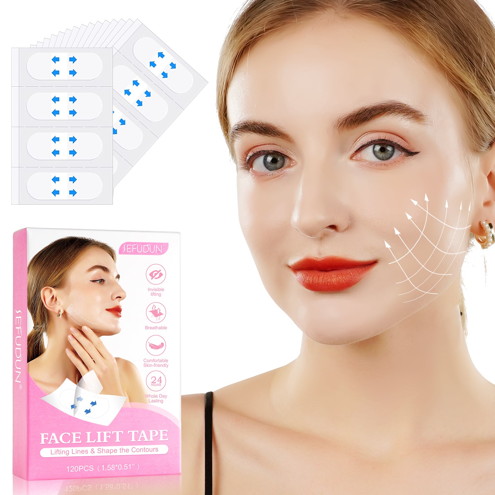 FACE LIFT™ - Cintas faciales efecto lifting botox (x120 unidades)