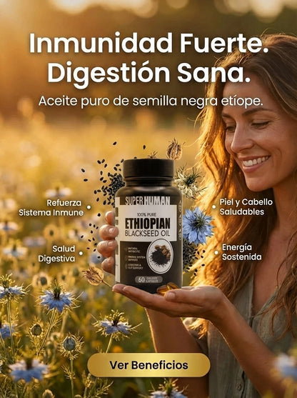 NUFLOS LABS™ – Aceite de Semilla Negra Etíope Alta Potencia (60 Capsulas)